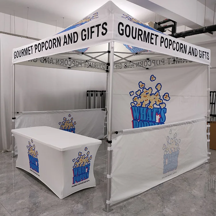 Sunshine High quality popcorn custom food 10x10 portable aluminium pop up trade show canopy tent gazebo