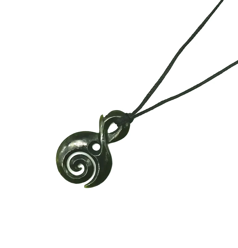 Authentic Nephrite Pendant Green jade Necklace  Natural Jewelry Gemstone Pendant Maori Hollow Pendant jewelry