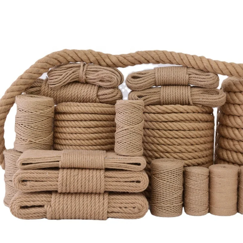 Factory  hot selling high quality natural jute decoration packing rope hemp rope