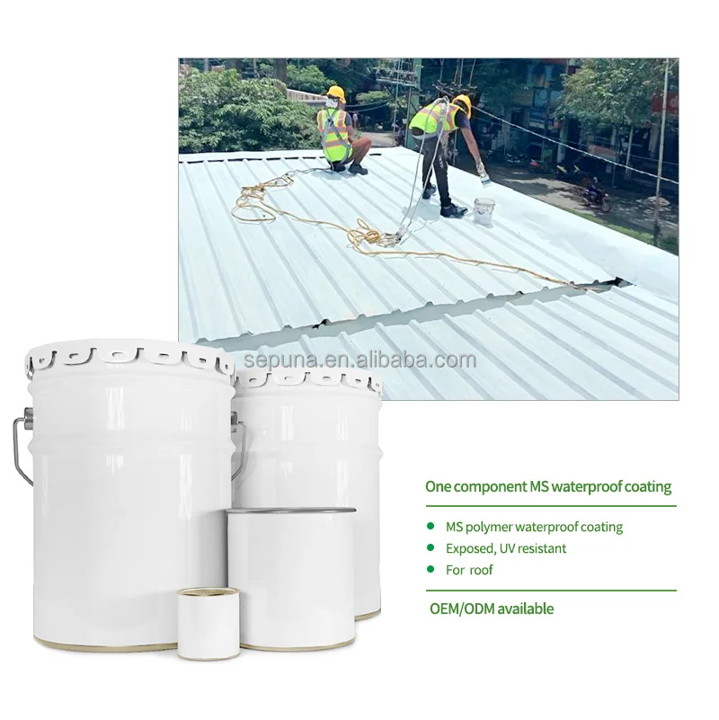 MS910 Uv resistance and high elasticity waterproof coating MS polymer modified silane waterproof coating for concrete roofs