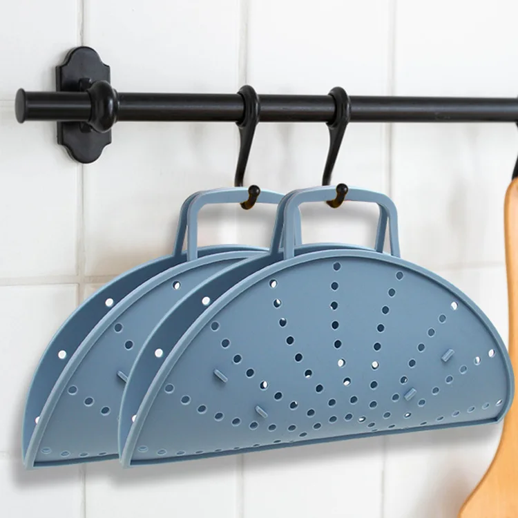 Силиконовый экран от брызг, Теплоизоляционный охлаждающий коврик, ситечко, дренажная доска, защита от брызг масла, Складная крышка сковороды с ручкой