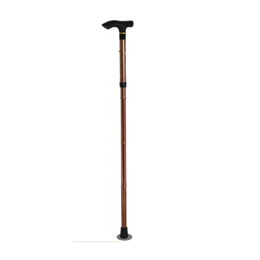 Aluminum Walking Cane Trekking Poles Telescopic Straight Handle Cane Hiking Mountain Climbing Stick