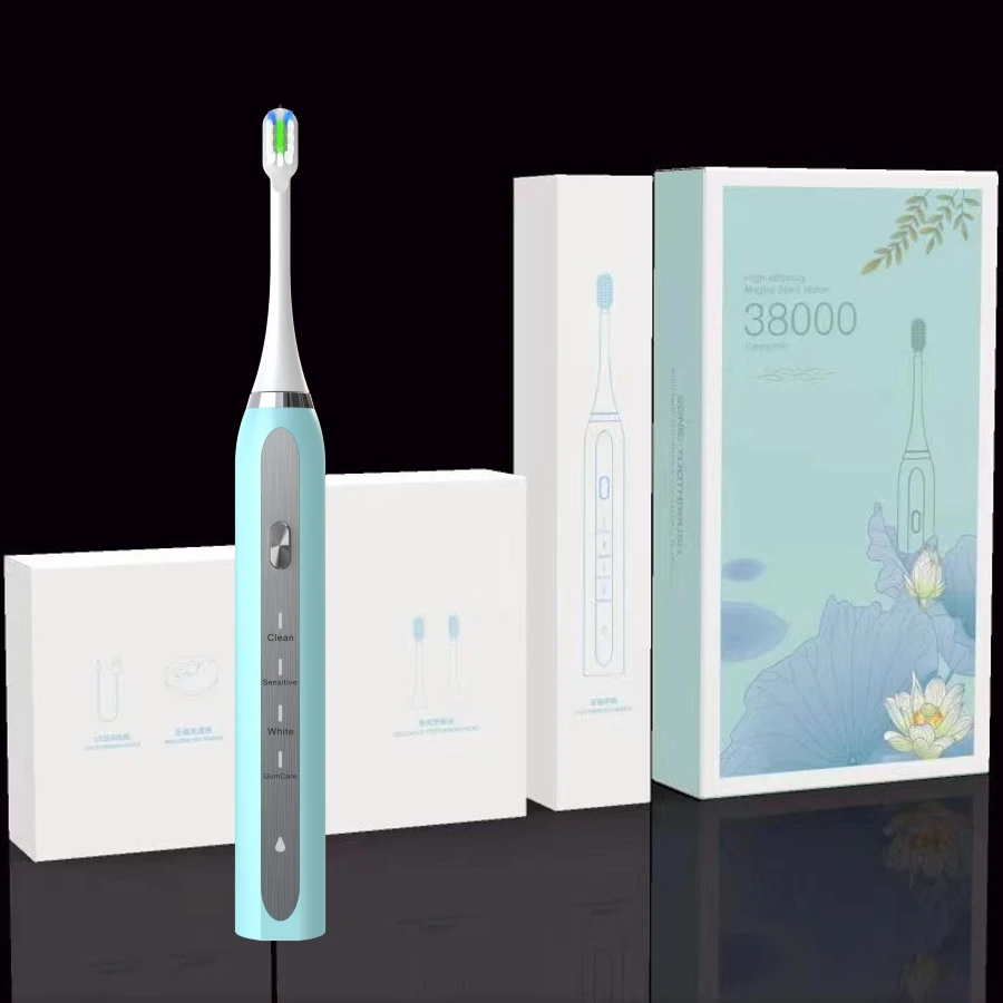 most powerful  sonic silent electric toothbrush for adults brush with heads replacement USB rechargeable
