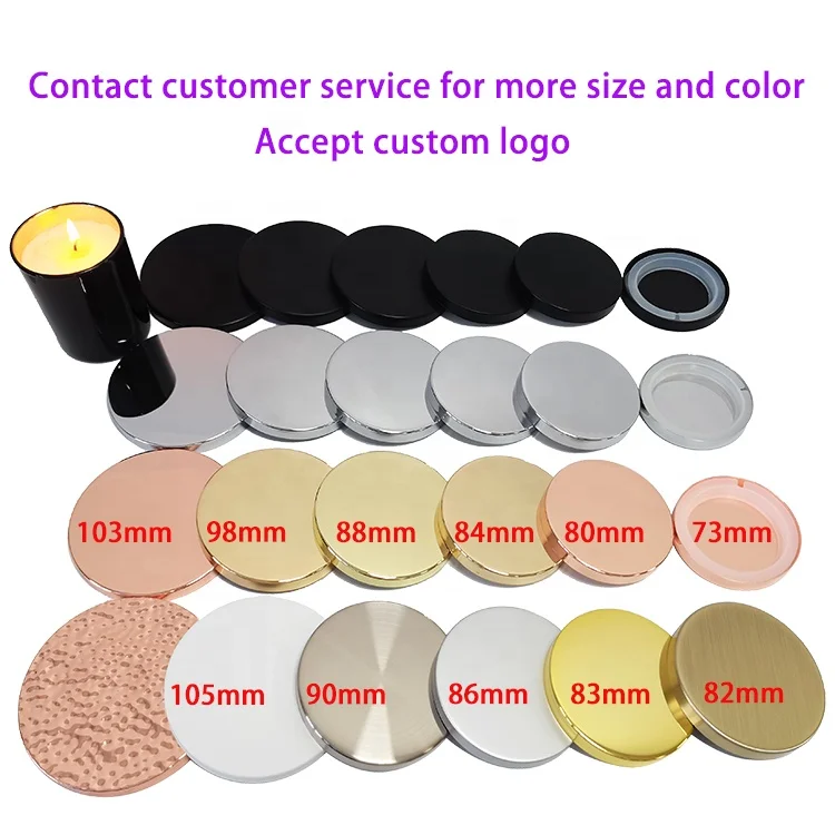Candle Lid Wholesale All Size Candle Jar Metal Flat Lid With Silicone Gasket