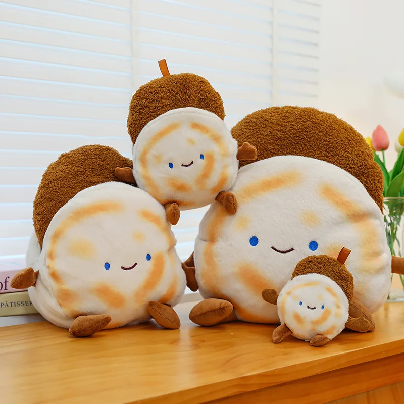 New creative funny baoding roujiamo fire plush toy bread shape soft doll children gift cute doll hug plush toy