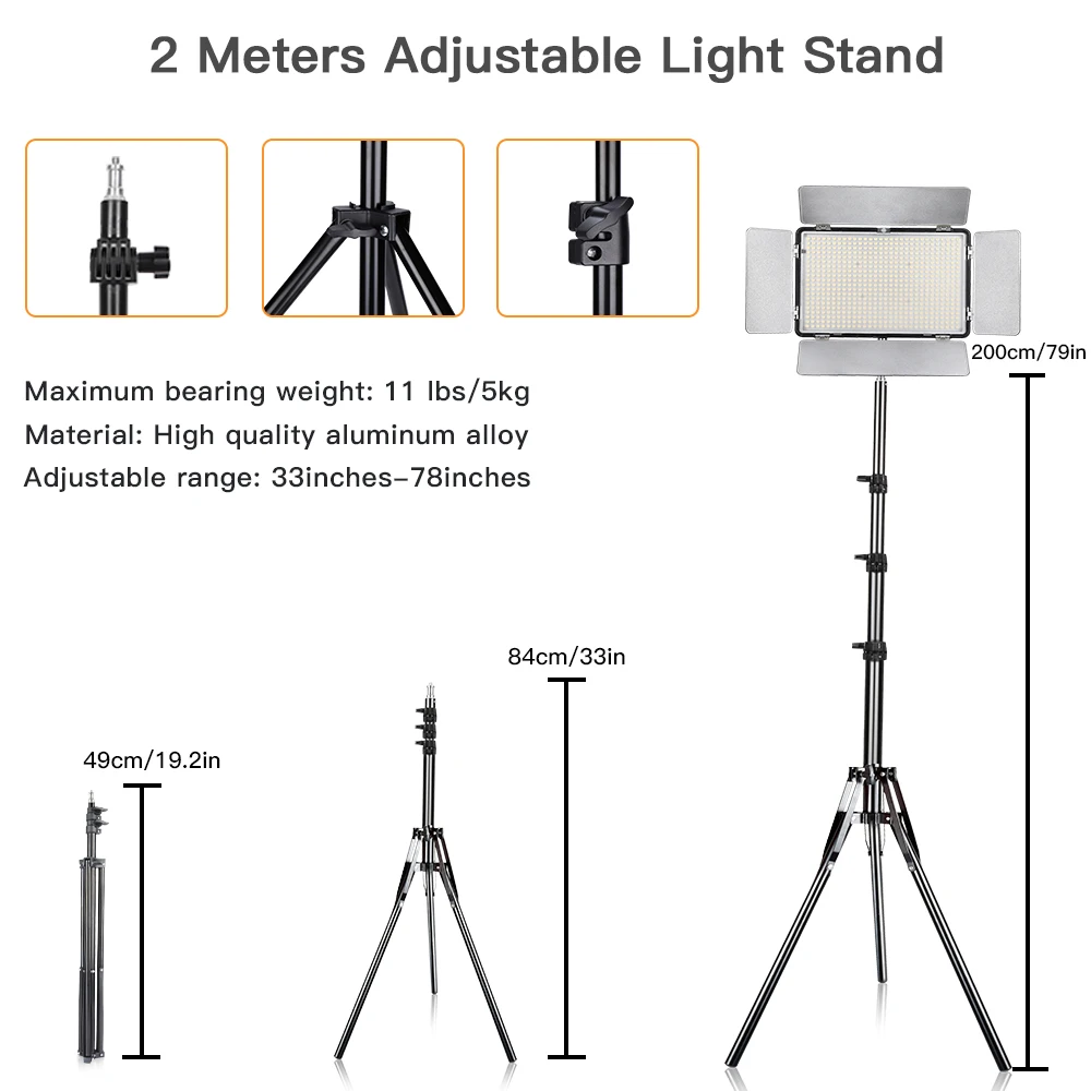 TL-600S 2 шт. светодиодный видео свет для фотостудии фон фотосъемки освещение лампа светодиодной осветительной панели (со штативом 3200K/5500K NP-F550 батарея