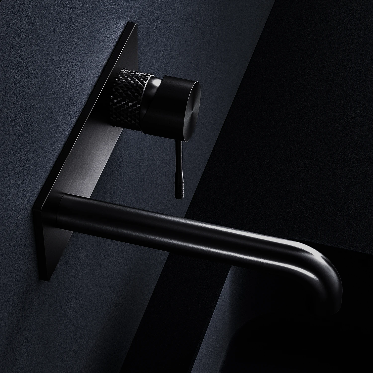 Bathroom wash basin faucet wall mounted single handle brass basin mixer faucet tap with metal plate