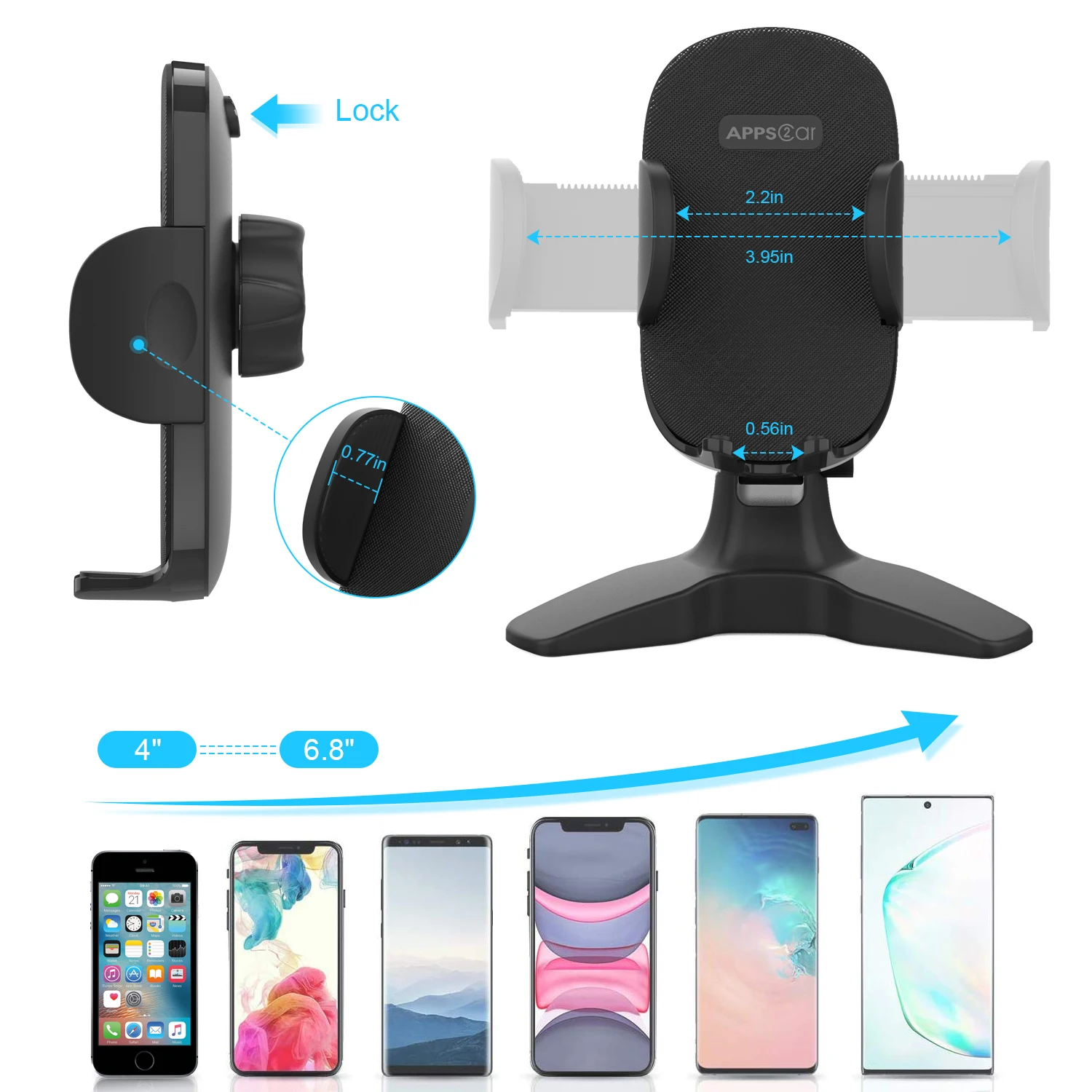 360 Rotating Phone Accessories desktop phone stand Mobile phone holder for table