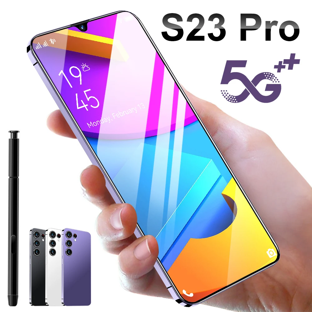 Original S23Pro 7.0-inch full screen lightweight smartphone multifunctional support face unlock the global version made in china