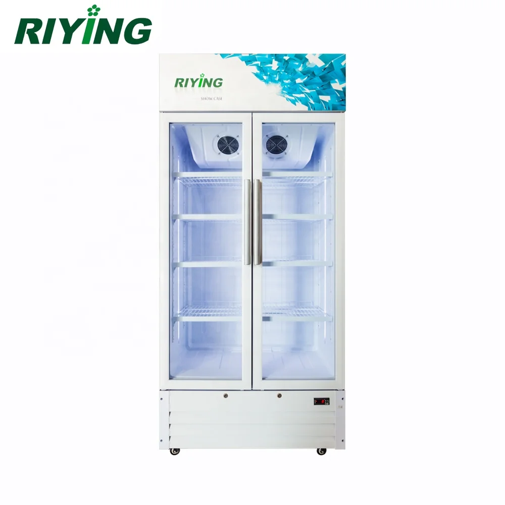 Supermarket Showcase 2 Door Upright Chiller Refrigerated Display Case