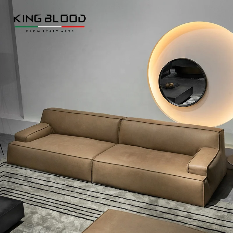 china factory sofa modern oil wax cowhide genuine light nubuck leather sofa sets