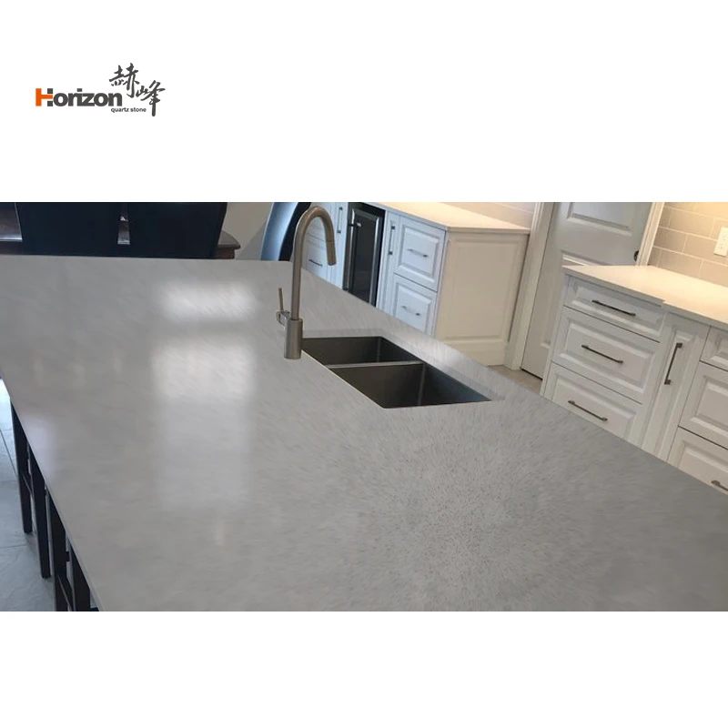 Horizon  quartz slab artificial quartz stone grey calacatta quartz stone for kitchen countertop