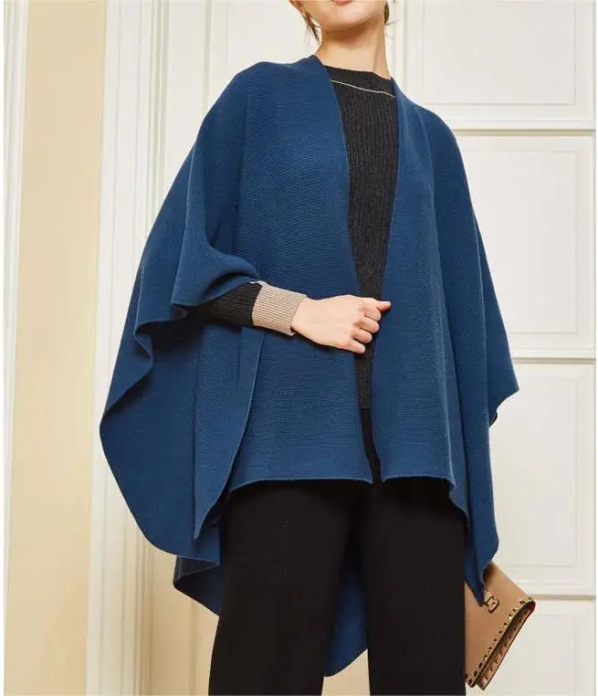 2024 Manufacturer Custom Cotton Wool Cashmere Knitted Shawls Women Ladies Plain Shawls And Scarves