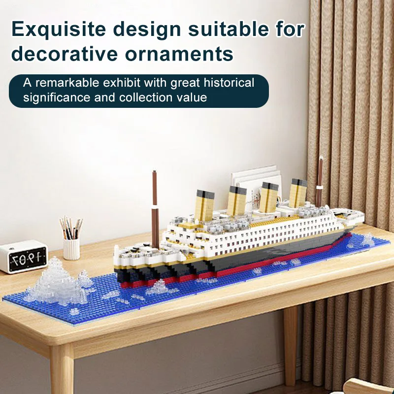 Toy Christmas Diy Titanic Ship Simulation Model Bricks Toys Titanic Building Blocks Sets