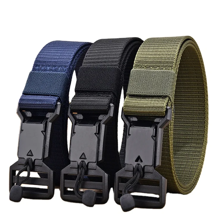 Best china low price quality belt promotional custom zinc alloy buckle polyester belts