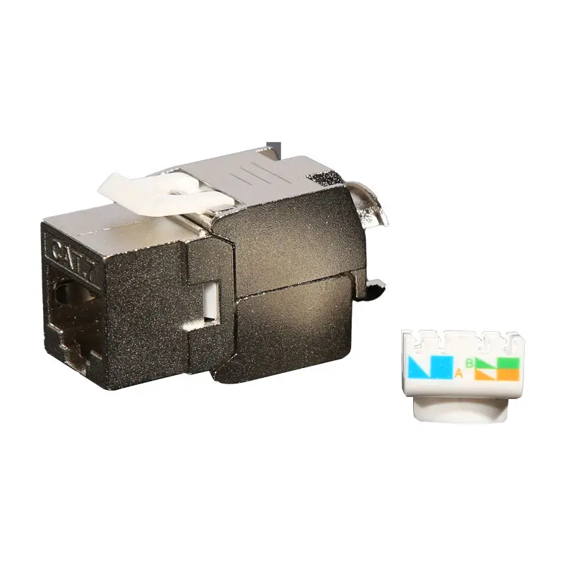 Keystone CAT7 RJ45 Shielded FTP Zinc Alloy Slot Jack Modules LAN Coupler Socket For Network