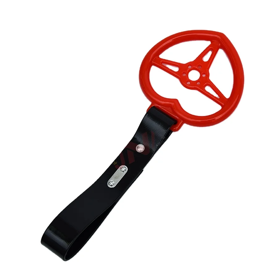 Car Accessories Interior JDM Tsurikawa Ring Pink/Black Heart Hand Handle Strap Universal