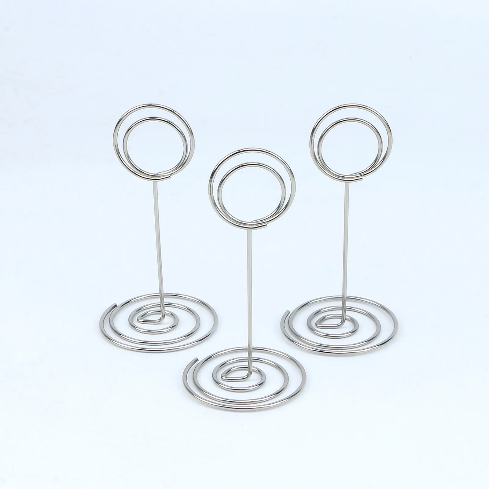 YS2002 держатель для карт с именем, фото, меню, зажимами для записей, круглые держатели для карт для свадьбы, ресторана, металлические держатели для номеров