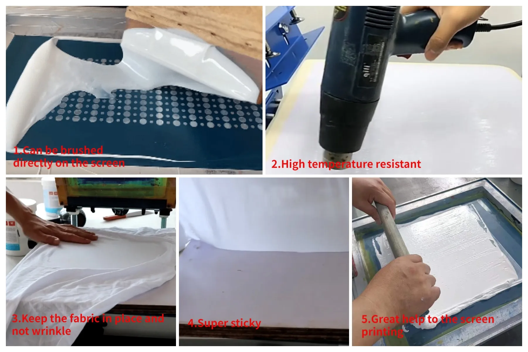 Water Base Table Glue for Screen