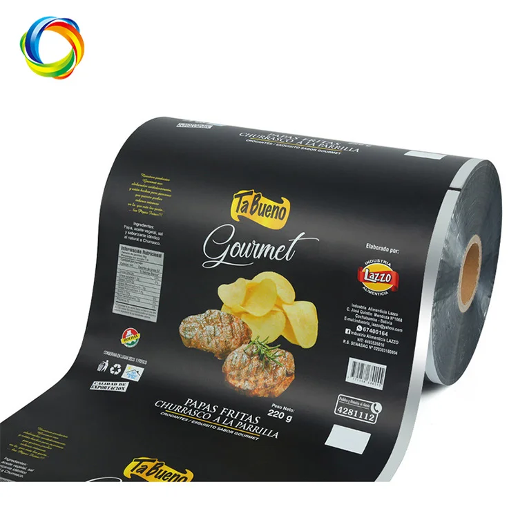 Aluminum Foil Moisture-Proof Automatic Packaging Multi-Layer Composite Color Printing Potato Chips Packaging Plastic Film Roll