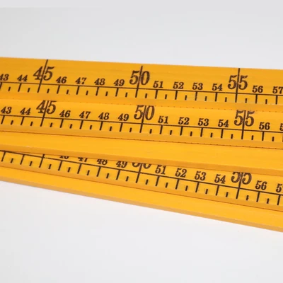 Mathematics teaching tool wooden meter ruler 100cm 1meter double sided ruler 3cm wide 5mm thick
