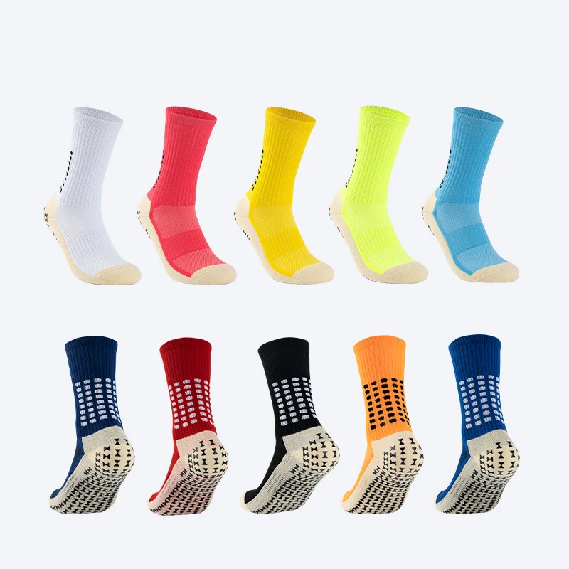 XL-18 High quality nylon cotton football socks anti slip custom football grip soccer socks