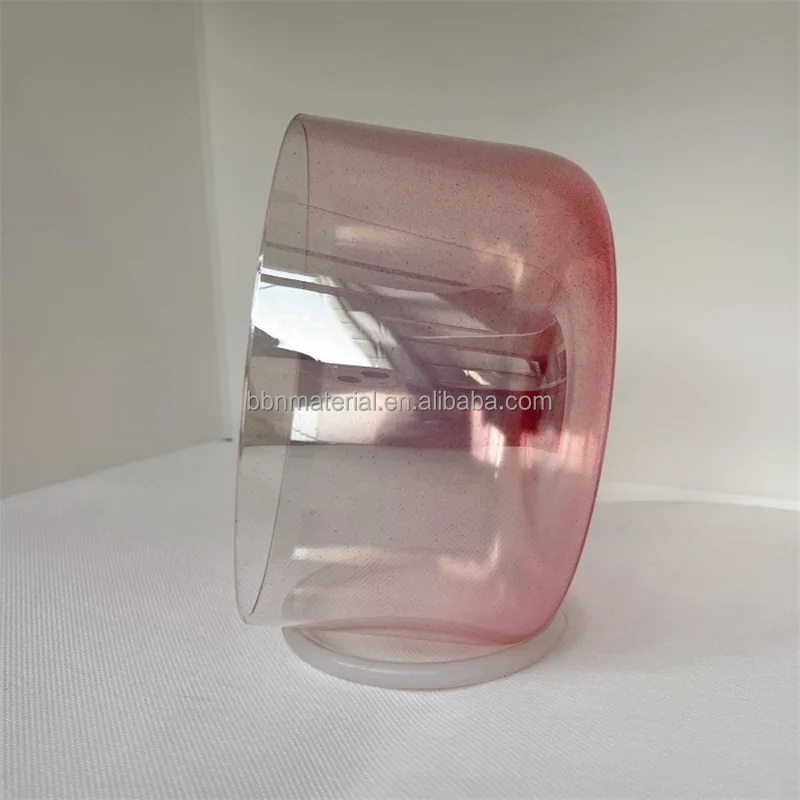 Изогнутая кварцевая Поющая чаша с розовым кристаллом с плоским дном, чаша для йоги