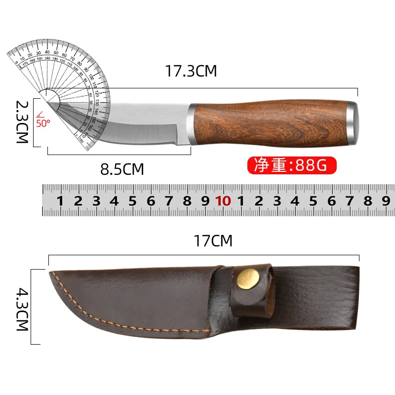 Mongolian Hand Meat Knife Portable Outdoor Camping Multi-Purpose Boning Knife Home Fruit and Mutton Meat Cutting Knife