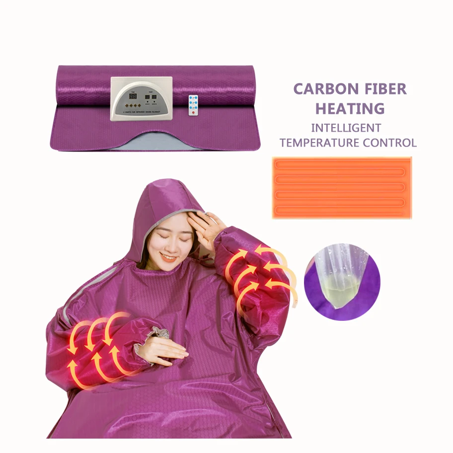 Factory Price Home Use Portable Full Body Swap Steam Red Light Far Infrared Sauna Blanket Infrared Sauna Sweat for Weight Loss