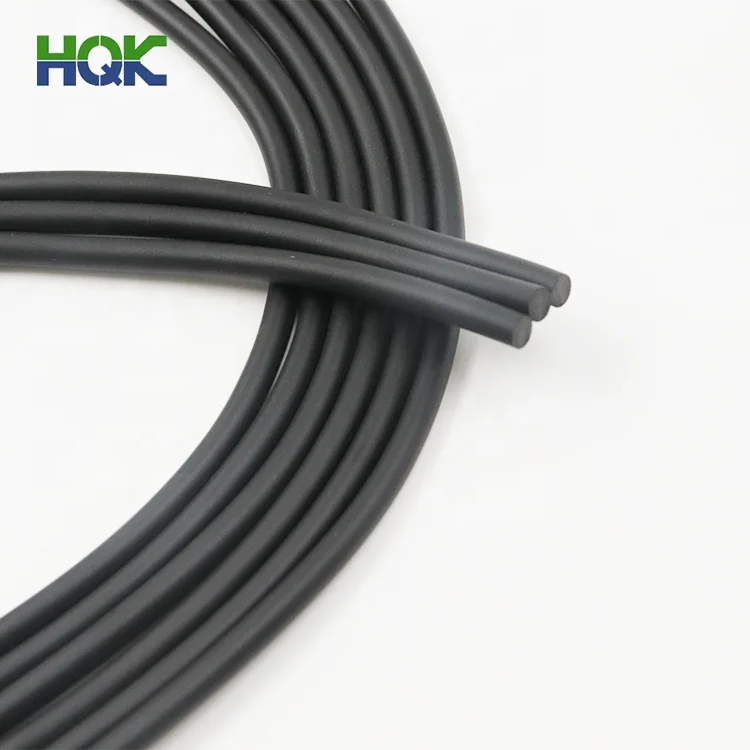 Round blackdurable nbr epdm rubber seal strip profile cords