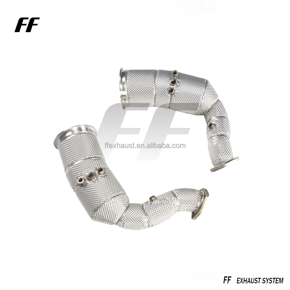 Custom Tuning exhaust sport cat downpipes for Porsche Cayenne Turbo 4.0T 9YA 2019- high flow catted downpipe