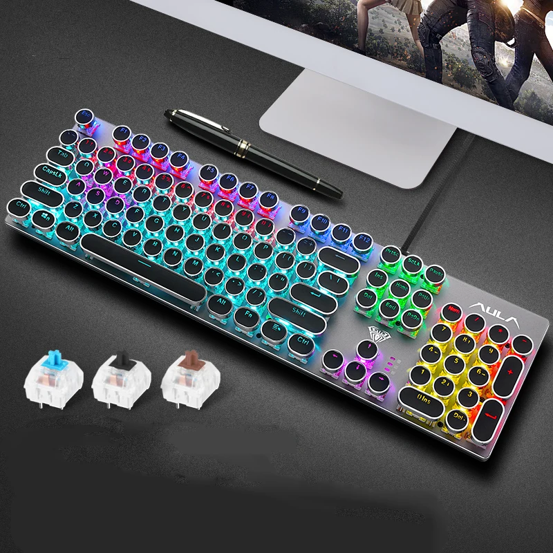 
2020 Best Factory Keyboard Mechanical Keyboard Gaming RGB Breathing light Gaming MINI Mechanical Keyboard 