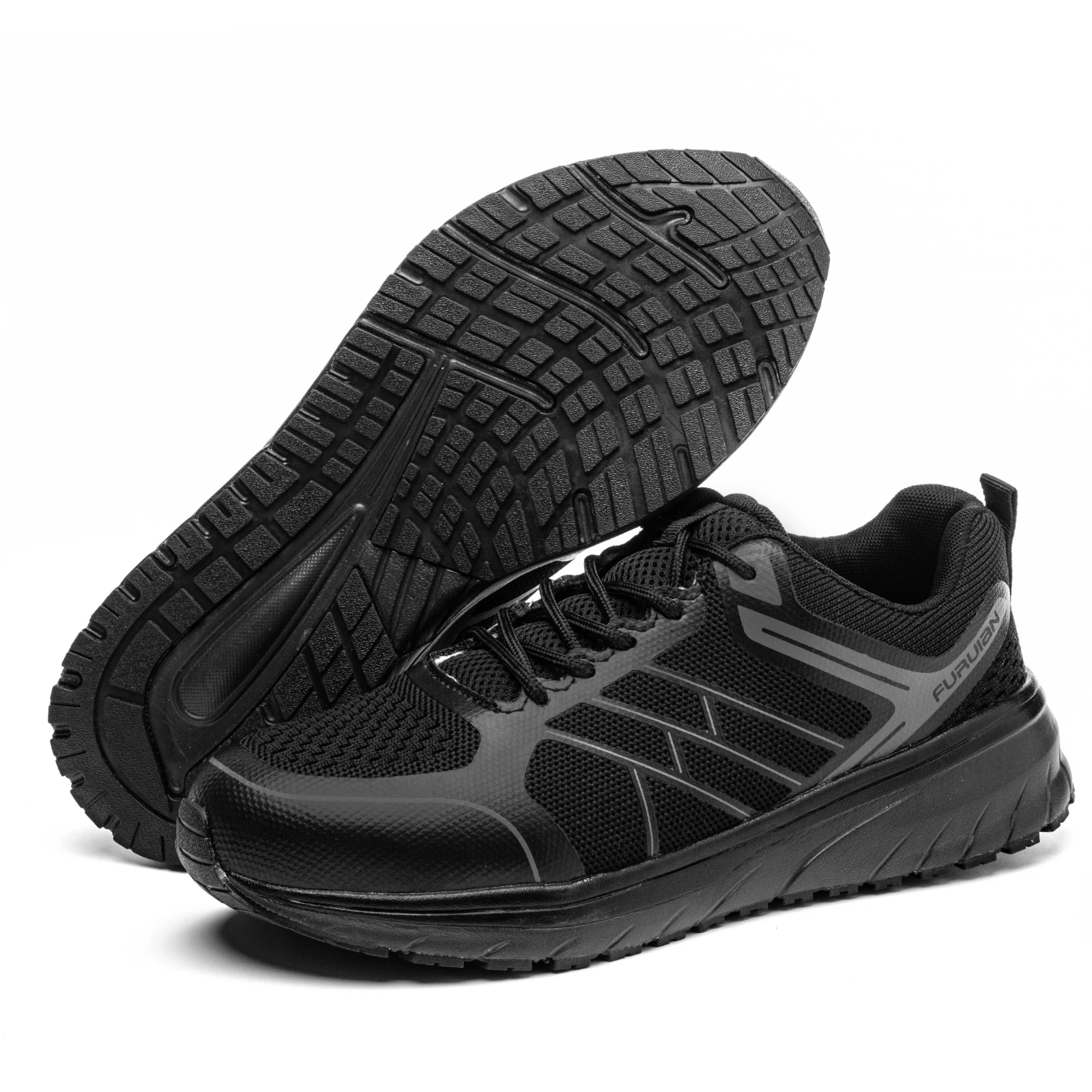 JIANKUN Wholesale all black work shoes men   Boots Breathable Lightweight Steel Toe with Anti-Puncture CE Certified  for Spring