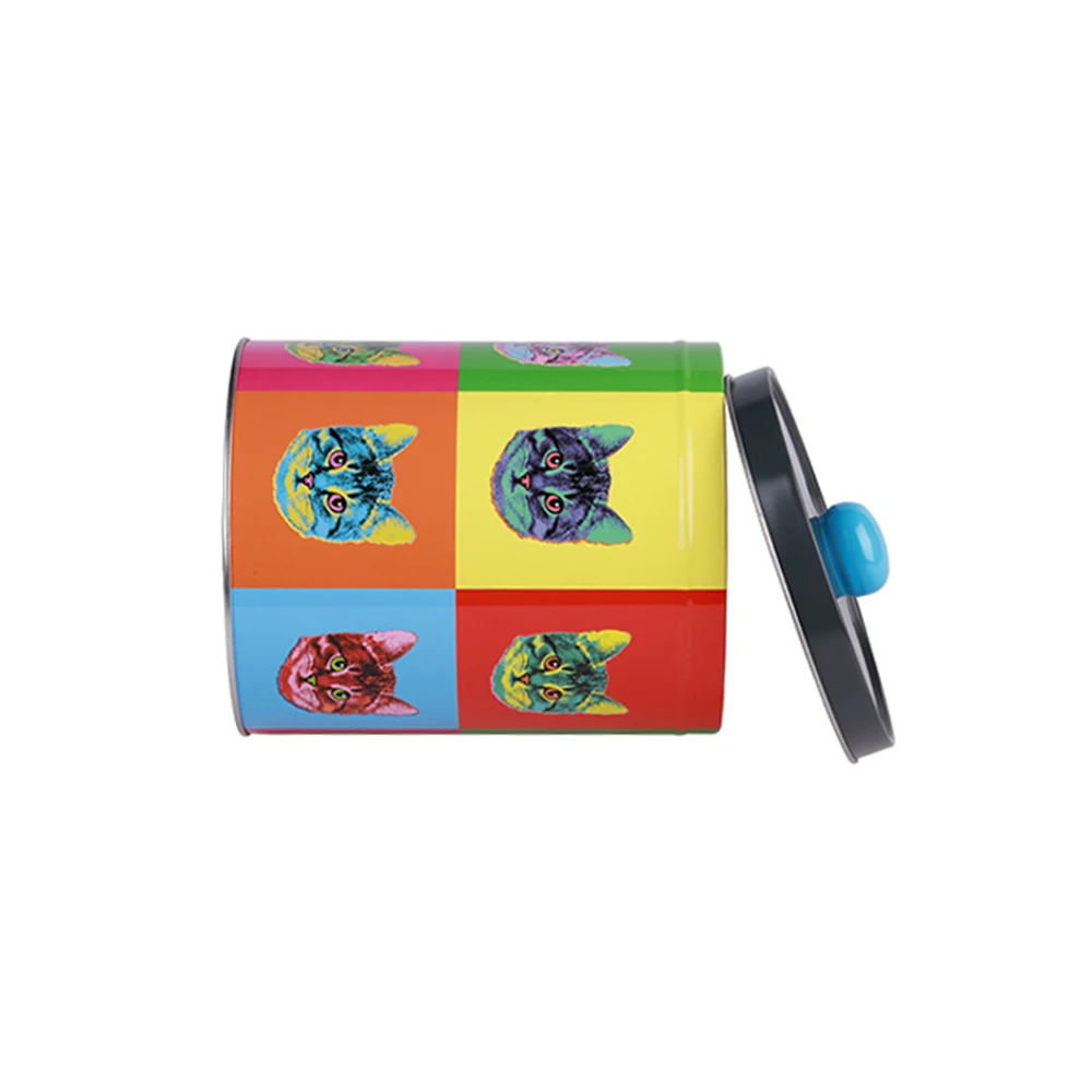 China Factory Custom Printing High Quality Tinplate Tin Container With Lid Metal Popcorn Tins Pet Food Tin