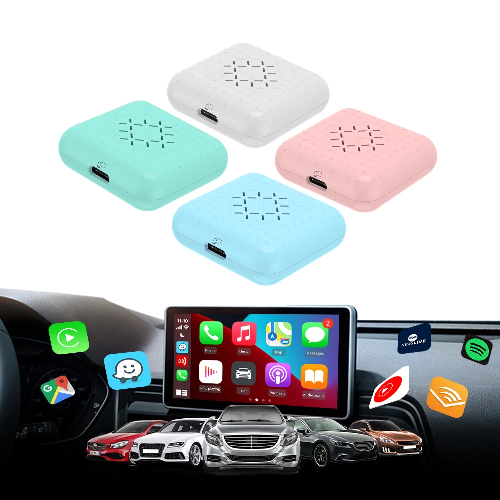 Карлинкит Мини Портативный carplay четырехцветный беспроводной адаптер Универсальный автомобильный модуль dongle ai box