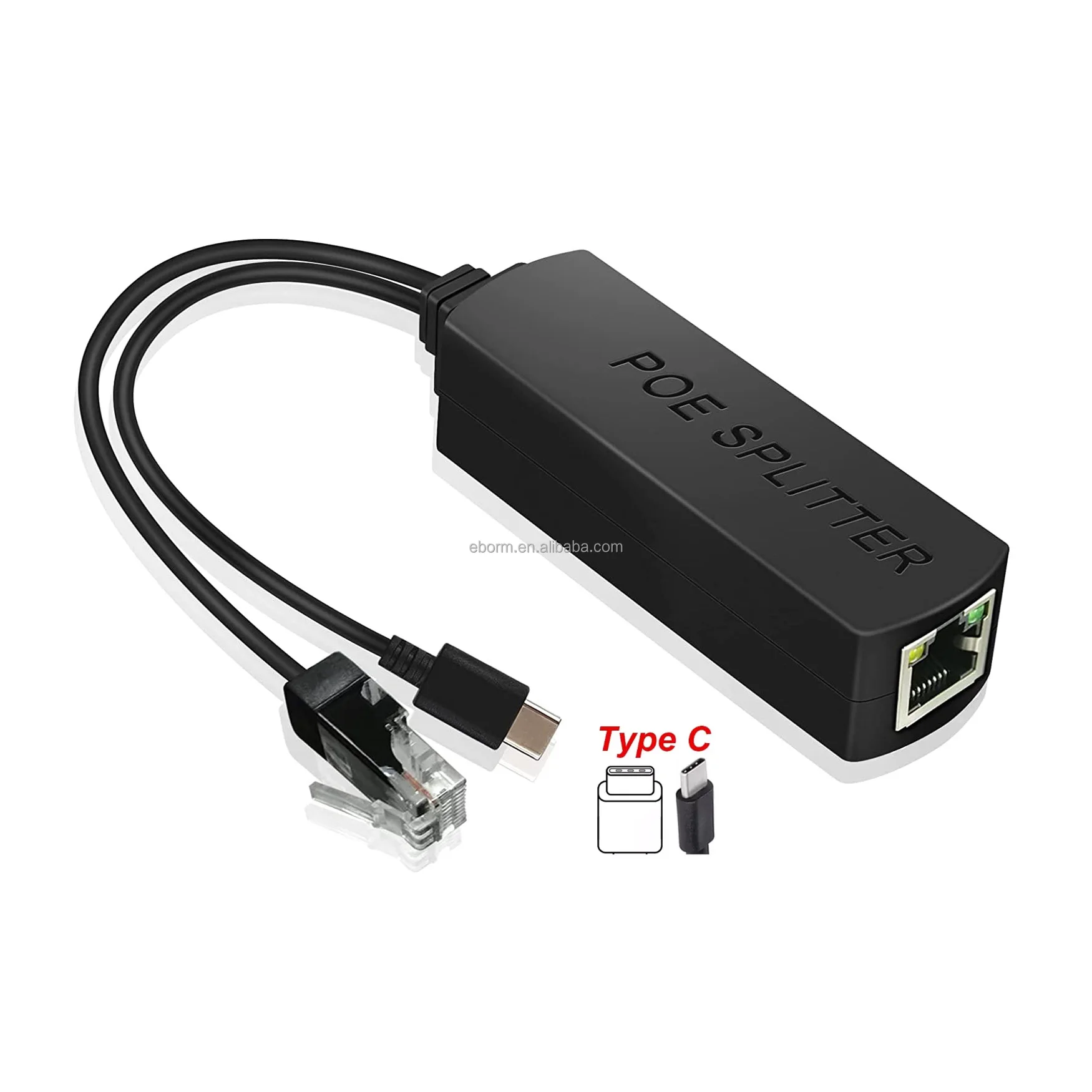 Оптовая продажа с Фабрики Напрямую разделитель Poe USB-C 5V 2A активный PoE кабель USB Type-C-адаптер IEEE802.3af