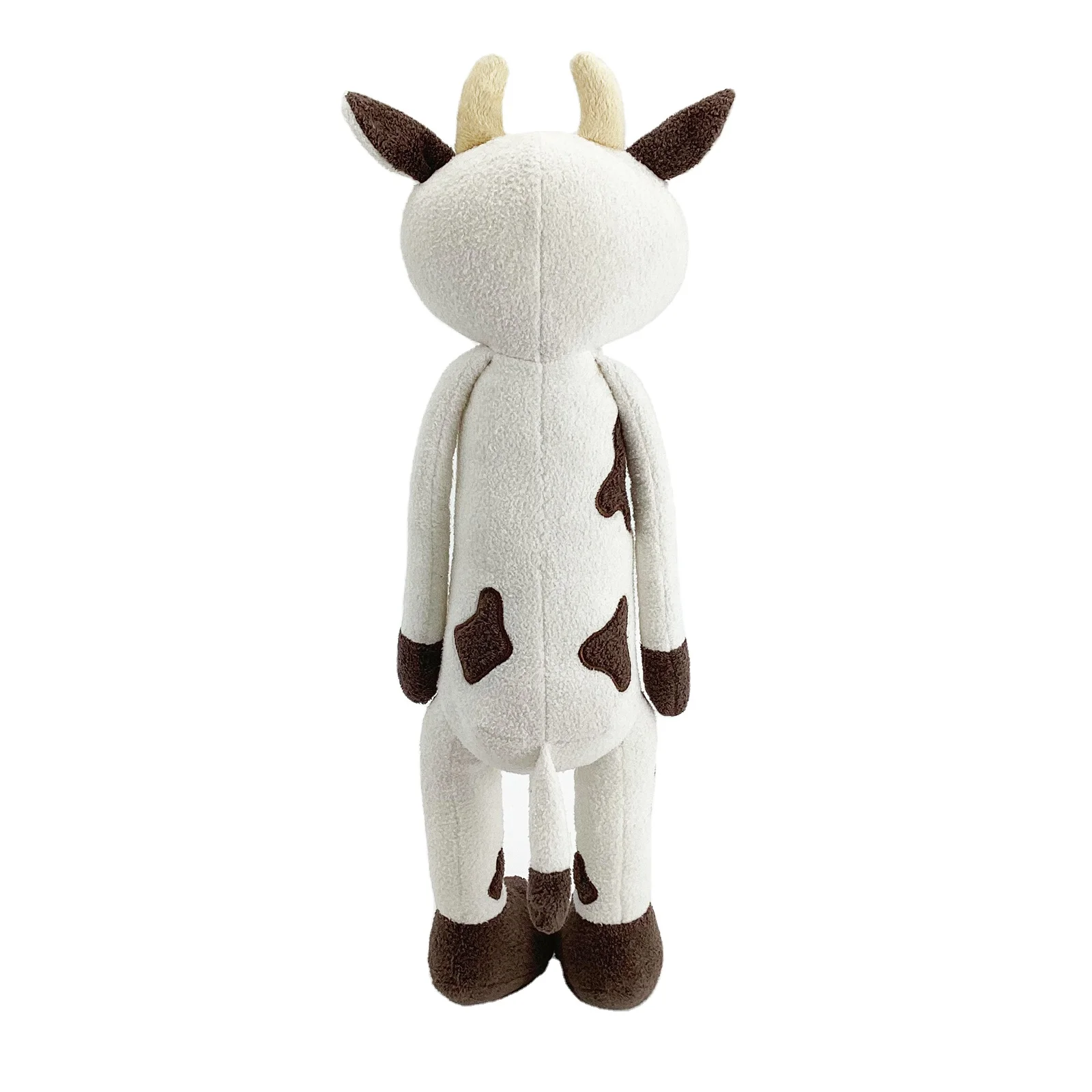 13 inch standing plush toy cow pink and white