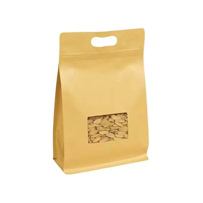 AIMES Aluminized kraft paper bag 100g 120g 150g stand up pouches packaging kraft paper bag with window