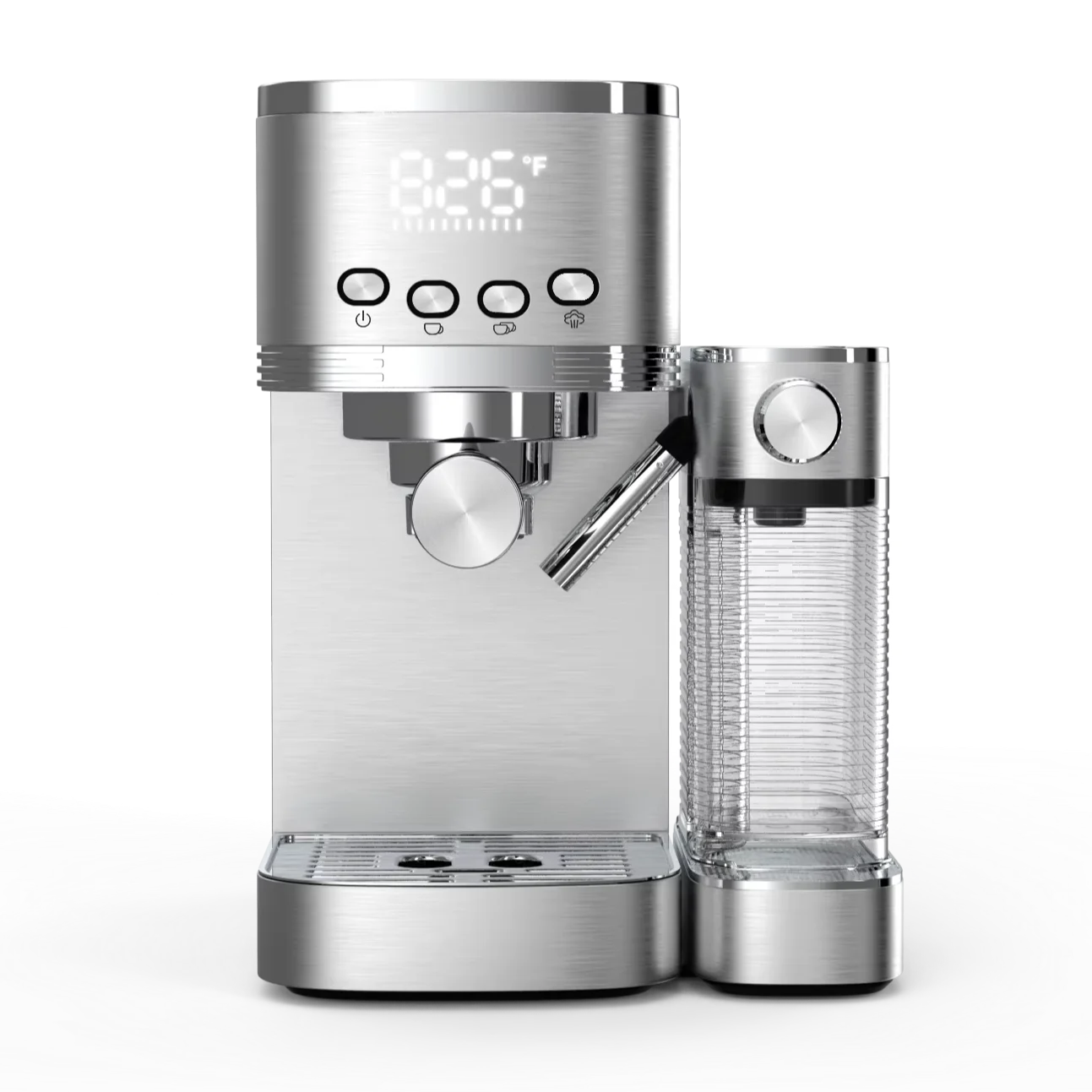 2in1 Espresso  coffee machine with Milk tank Latte stainless steel 19 Bar home kitchen appliance