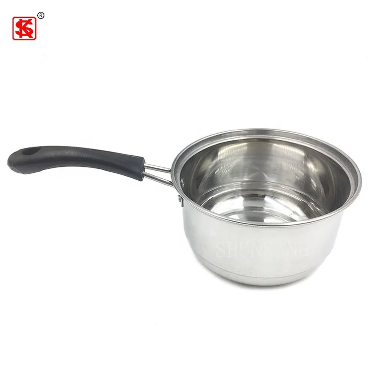 Cheap Metal Milk Pot Stainless Steel Saucepan Pot Soup Pot Set With Clear Glass Cover For Cooking