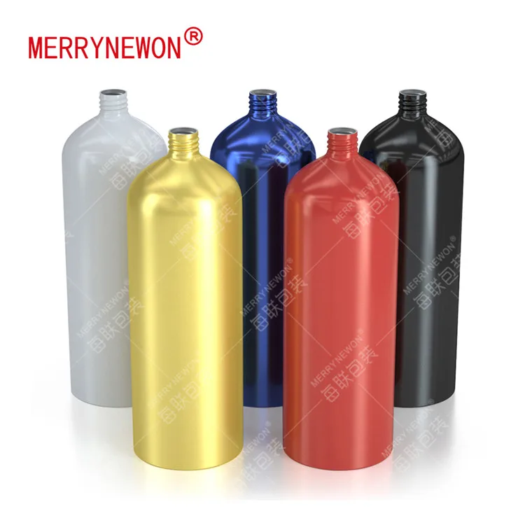 Пользовательский Белый Золотой Черный Синий алюминиевый упаковочный топливный контейнер 1000 мл 1 литровый распылитель алюминиевые бутылки