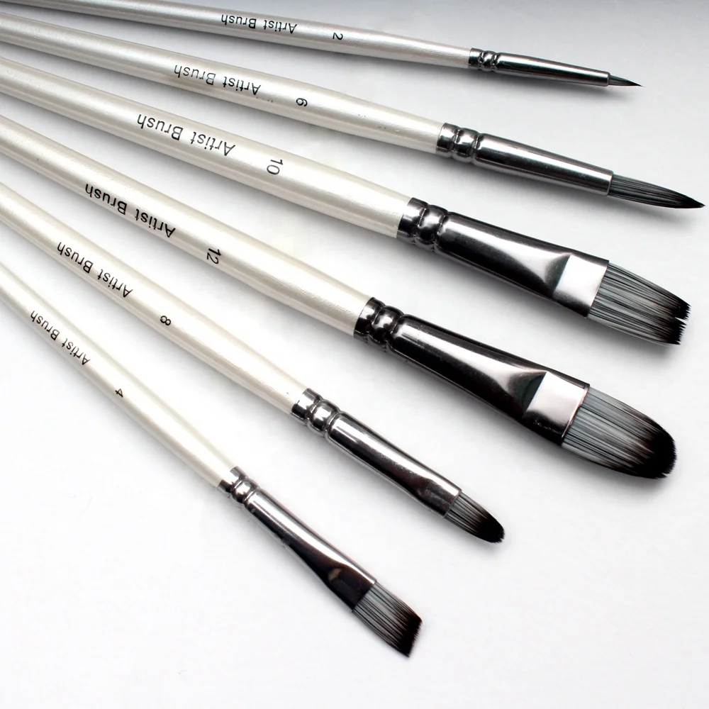 Artist Watercolor Brush 6pcs  Painting Brushes for Hand Painting Water Color Paint Brush Art Supplies