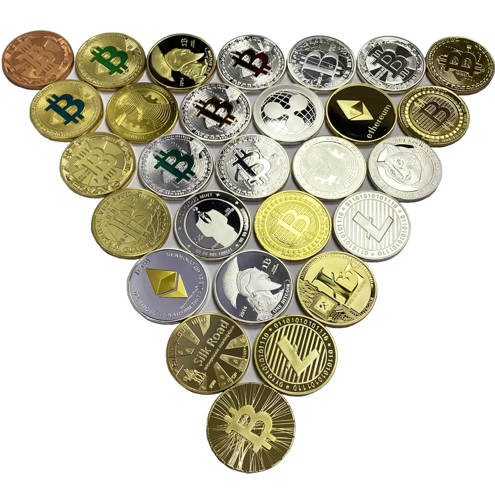  Высокое качество оптовая продажа с завода сувенирная монета BTC для биткоина криптовалюты акриловой
