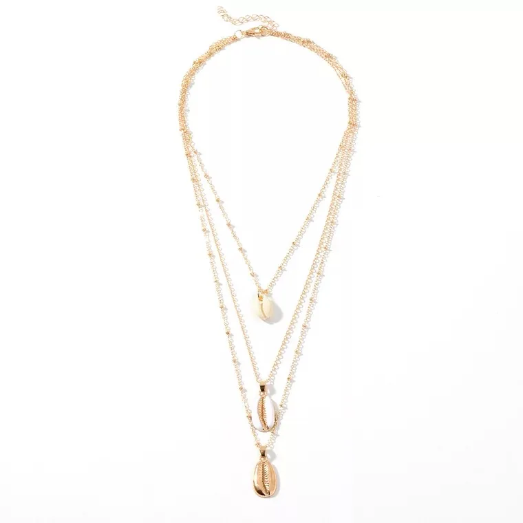 Femtindo New Puka Shell Jewelry Designs Custom Silver/Gold Tone White Cowrie Shell Necklace For Women