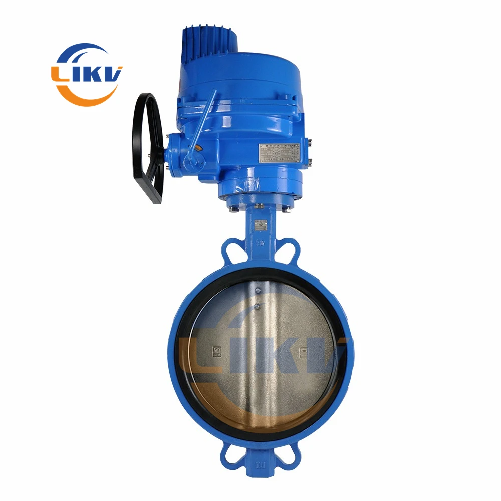 150lbs Pn16 Auma Electric Actuator Wafer Concentric Type Butterfly Valvewith EPDM Seat Multistandard