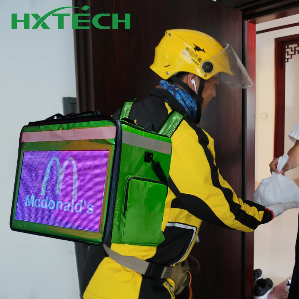 Wi-Fi 4G Supported Advertising Backpack for Food Delivery Digital Signage and Displays