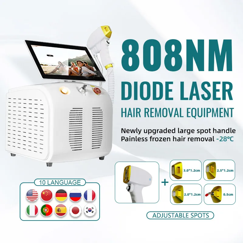 New high-power ice titanium diode skin rejuvenation and hair removal 1064nm diode hair removal beauty salon equipment