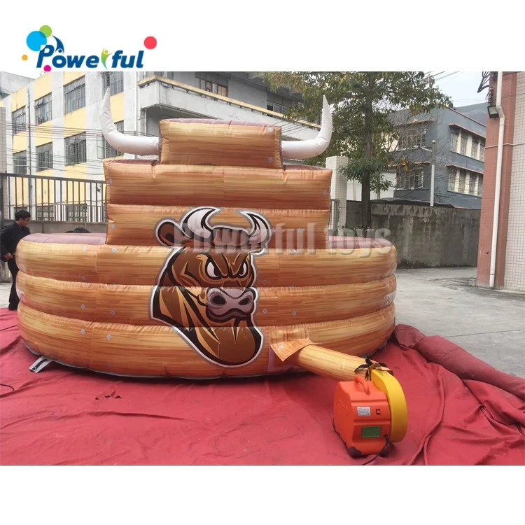 
Ready to ship playground inflatable mechanical bull ride amusement park rodeo bull game ride for sale 