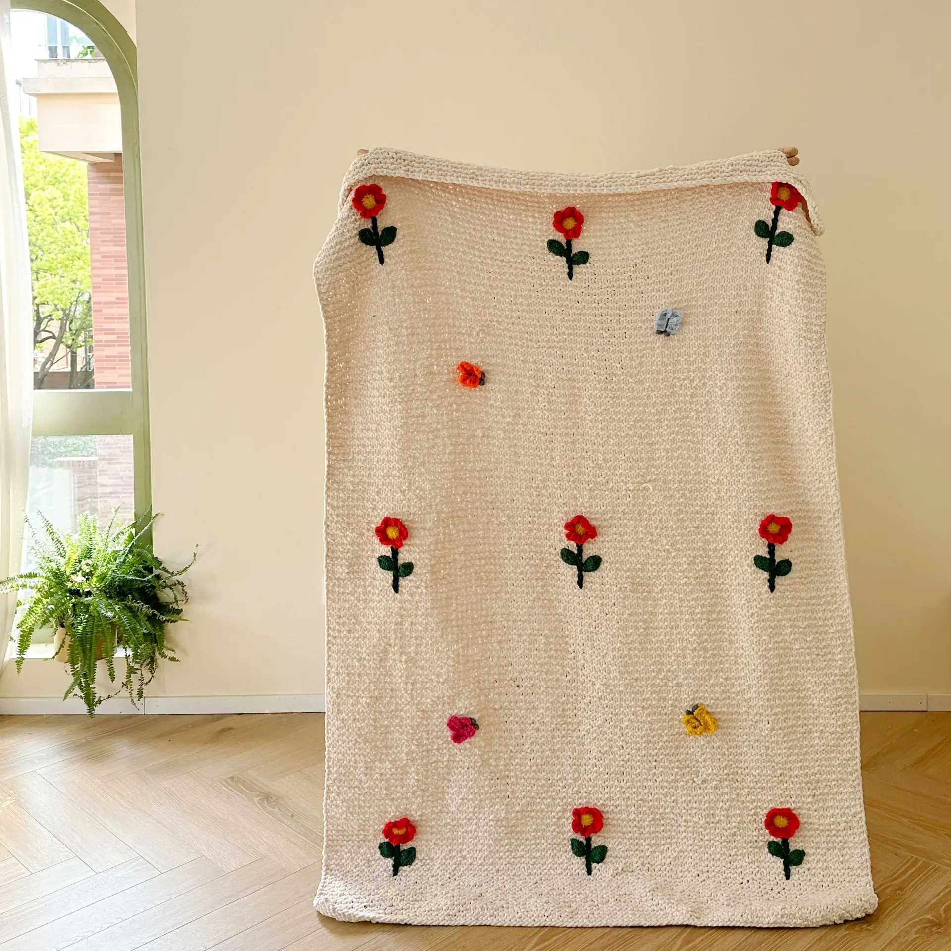 Special Offer Pure Hand-Made Heavy Rod Thread Blanket Coarse Wool Thread Blanket Baby Crochet Blankets