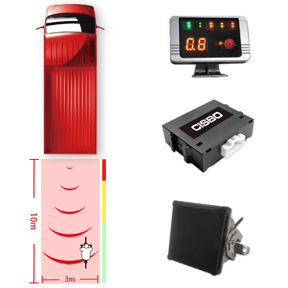 parking sensors front and rear radar proximity warning system for heavy duty truck